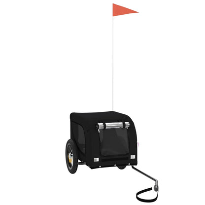 Rimorchio da Bici per Animali Nero Oxford e Ferro - homemem39