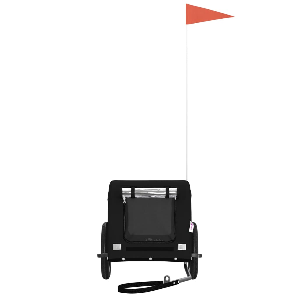 Rimorchio da Bici per Animali Nero Oxford e Ferro - homemem39