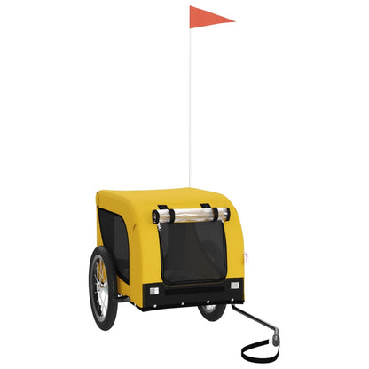 Rimorchio da Bici per Animali Giallo e Nero Oxford e Ferro - homemem39