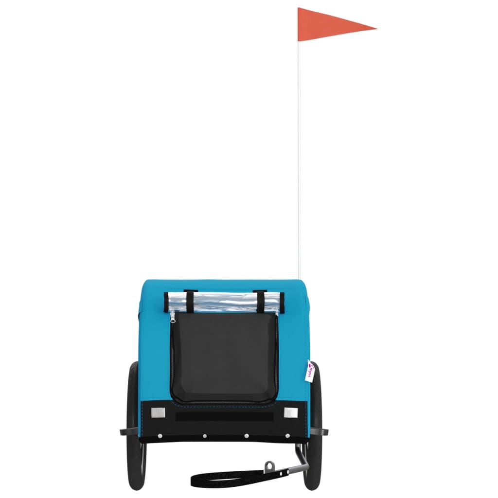 Rimorchio da Bici per Animali Blu e Nero Oxford e Ferro - homemem39