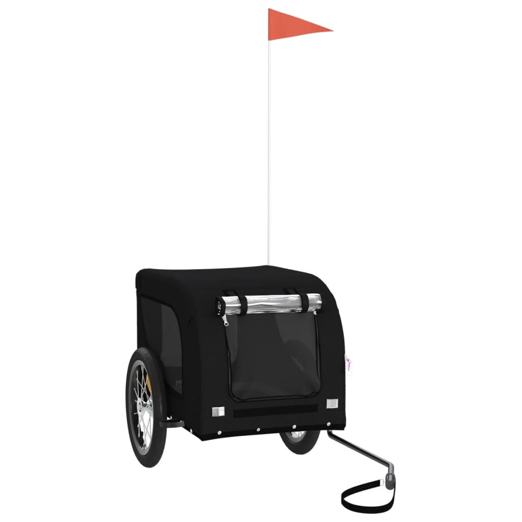 Rimorchio da Bici per Animali Nero Oxford e Ferro - homemem39
