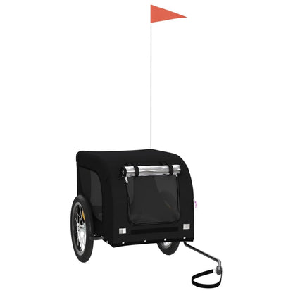 Rimorchio da Bici per Animali Nero Oxford e Ferro - homemem39