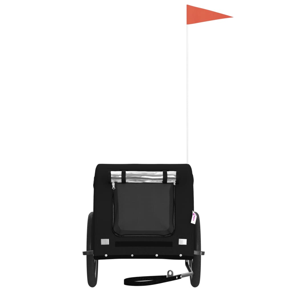 Rimorchio da Bici per Animali Nero Oxford e Ferro - homemem39