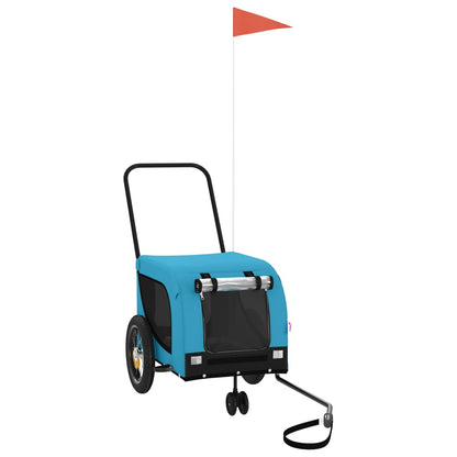 Rimorchio da Bici per Animali Blu e Nero Oxford e Ferro - homemem39