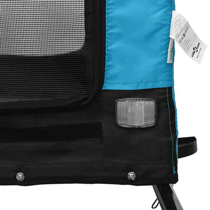 Rimorchio da Bici per Animali Blu e Nero Oxford e Ferro | homemem39