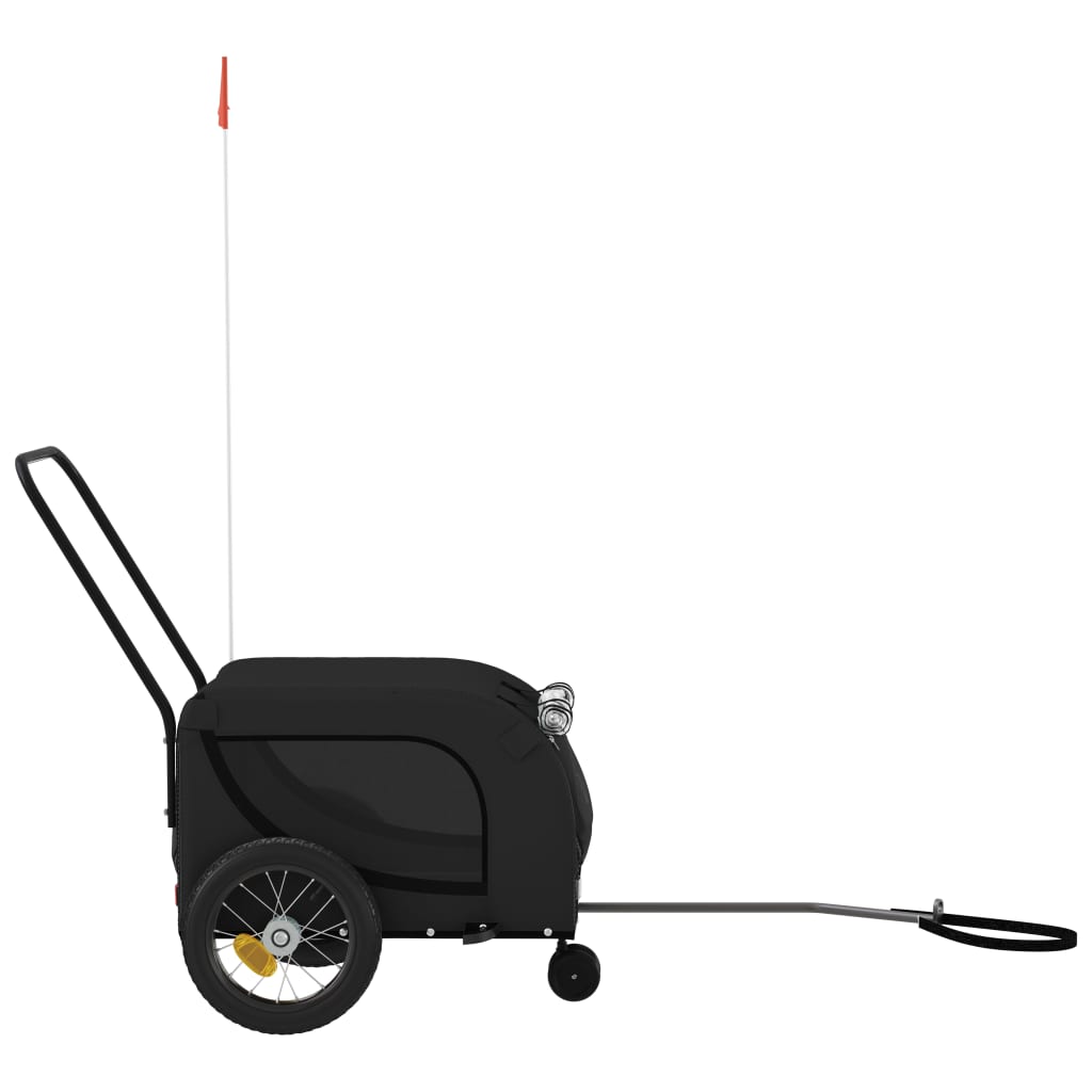 Rimorchio da Bici per Animali Nero Oxford e Ferro - homemem39