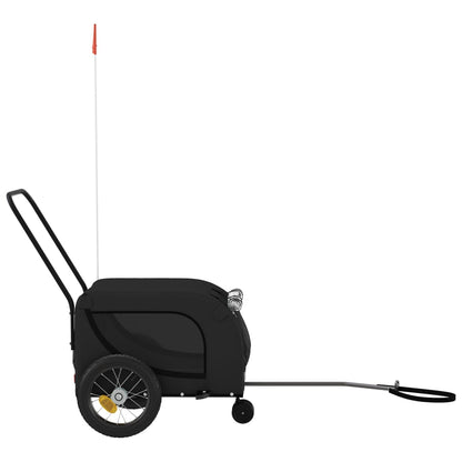 Rimorchio da Bici per Animali Nero Oxford e Ferro - homemem39