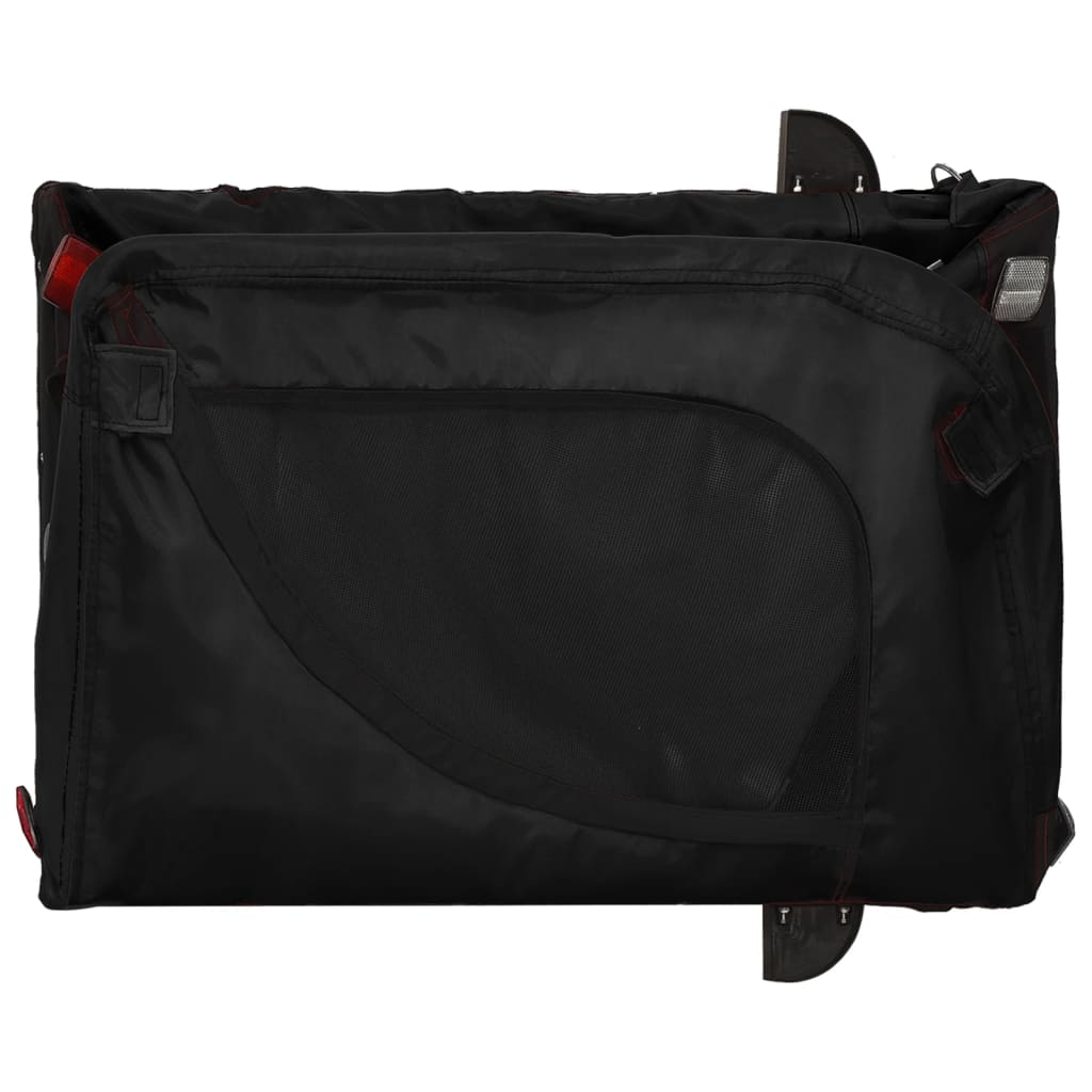 Rimorchio da Bici per Animali Nero Oxford e Ferro - homemem39