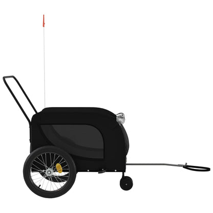 Rimorchio da Bici per Animali Nero Oxford e Ferro | homemem39