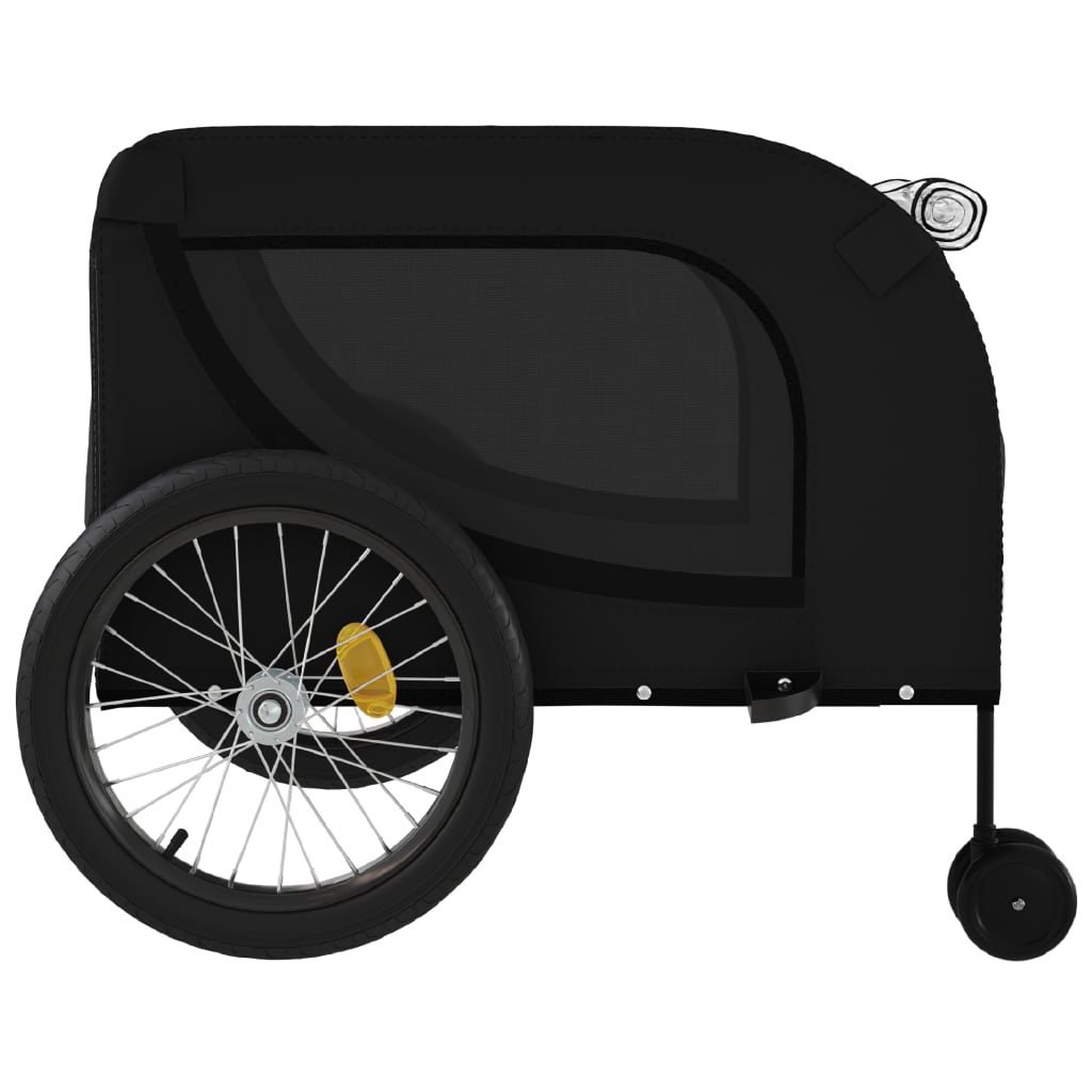 Rimorchio da Bici per Animali Nero Oxford e Ferro | homemem39