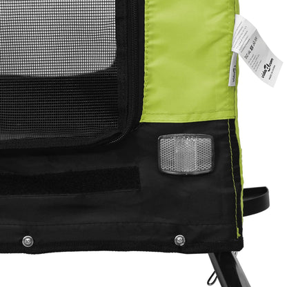 Rimorchio da Bici per Animali Verde e Nero Oxford e Ferro | homemem39