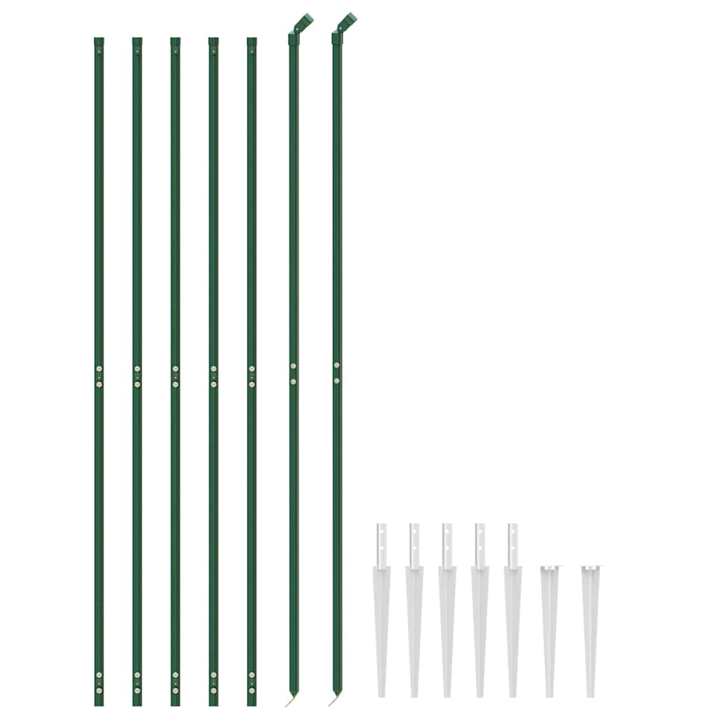 Recinzione a Rete con Picchetti Ancoraggio Verde 1,4x10 m - homemem39