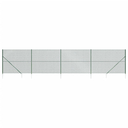 Recinzione a Rete con Picchetti Ancoraggio Verde 1,6x10 m - homemem39