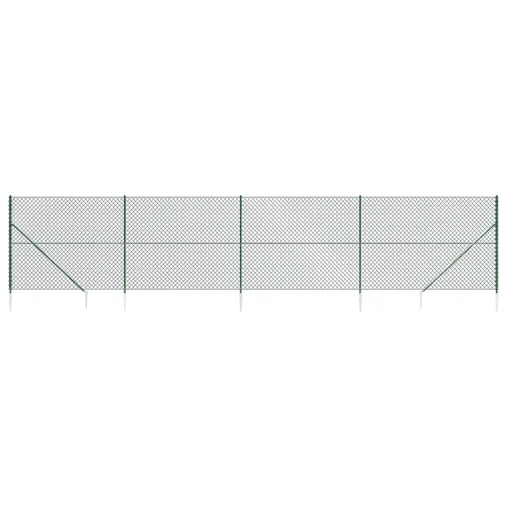 Recinzione a Rete con Picchetti Ancoraggio Verde 2,2x10 m - homemem39