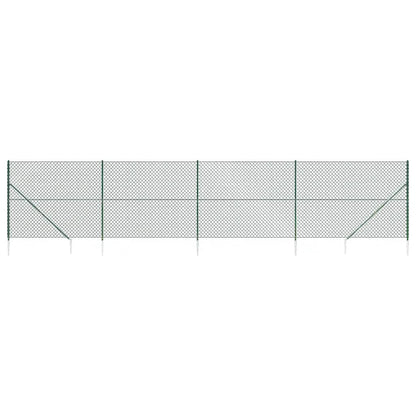 Recinzione a Rete con Picchetti Ancoraggio Verde 2,2x10 m - homemem39