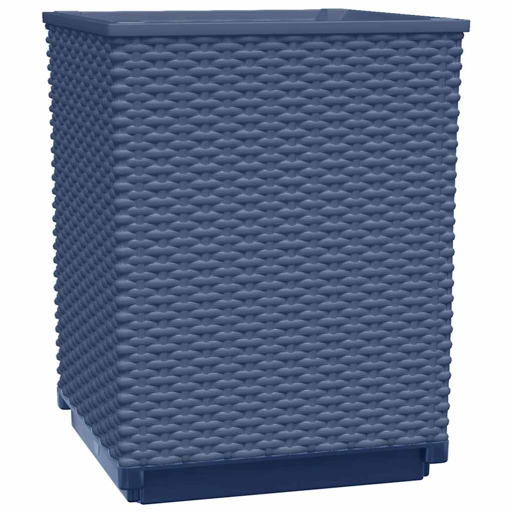 Fioriere 2 pz Grigio Blu 30x30x37 cm in Polipropilene