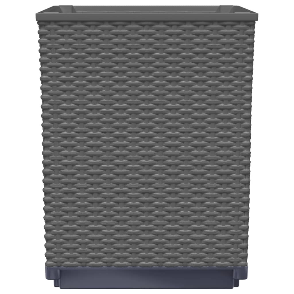 Fioriere 2 pz Nere 30x30x37 cm in Polipropilene | homemem39
