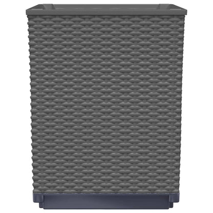 Fioriere 2 pz Nere 30x30x37 cm in Polipropilene | homemem39