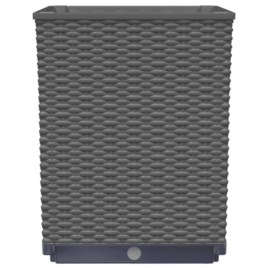 Fioriere 2 pz Nere 30x30x37 cm in Polipropilene | homemem39
