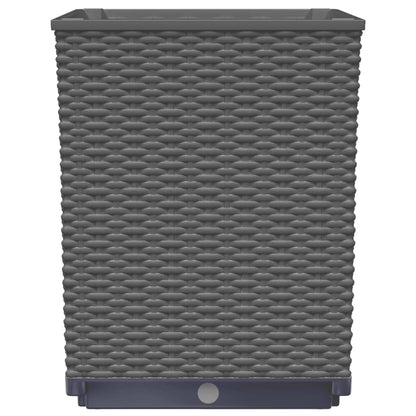 Fioriere 2 pz Nere 30x30x37 cm in Polipropilene | homemem39