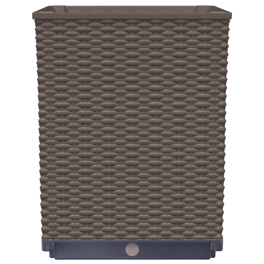 Fioriere 2 pz Marroni 30x30x37 cm in Polipropilene