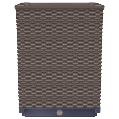 Fioriere 2 pz Marroni 30x30x37 cm in Polipropilene