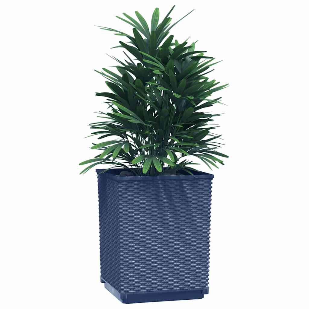 Fioriere 4 pz Grigio Blu 30x30x37 cm in Polipropilene | homemem39