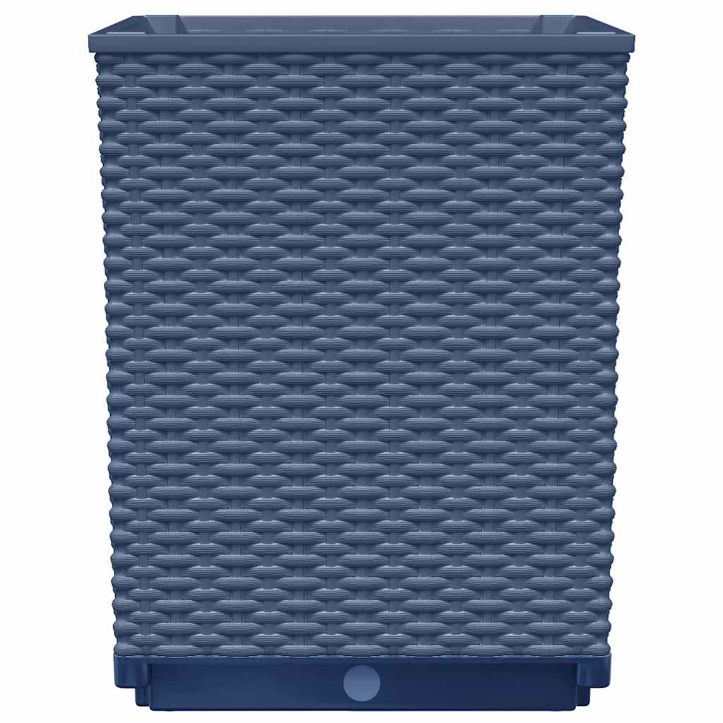 Fioriere 4 pz Grigio Blu 30x30x37 cm in Polipropilene | homemem39