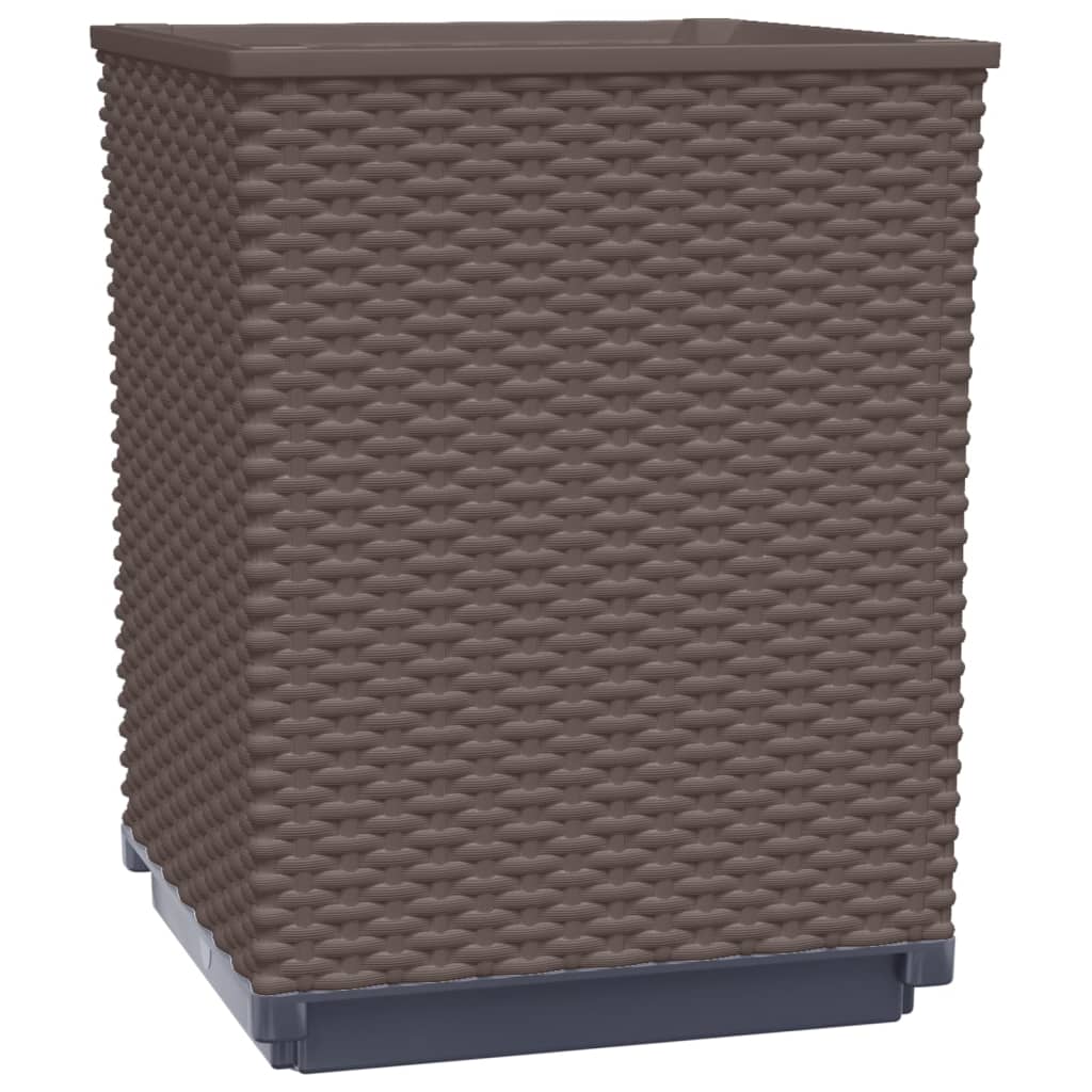 Fioriere 4 pz Marroni 30x30x37 cm in Polipropilene