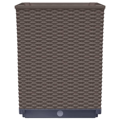 Fioriere 4 pz Marroni 30x30x37 cm in Polipropilene