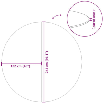 Telo Sotto Piscina Grigio Chiaro Ø244 cm Geotessile Poliestere