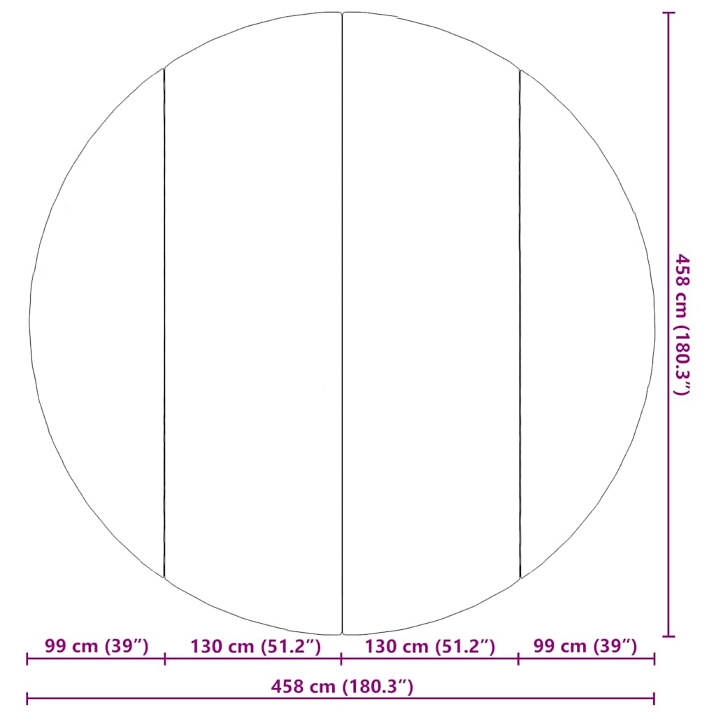 Telo Sotto Piscina Grigio Chiaro Ø458 cm Geotessile Poliestere