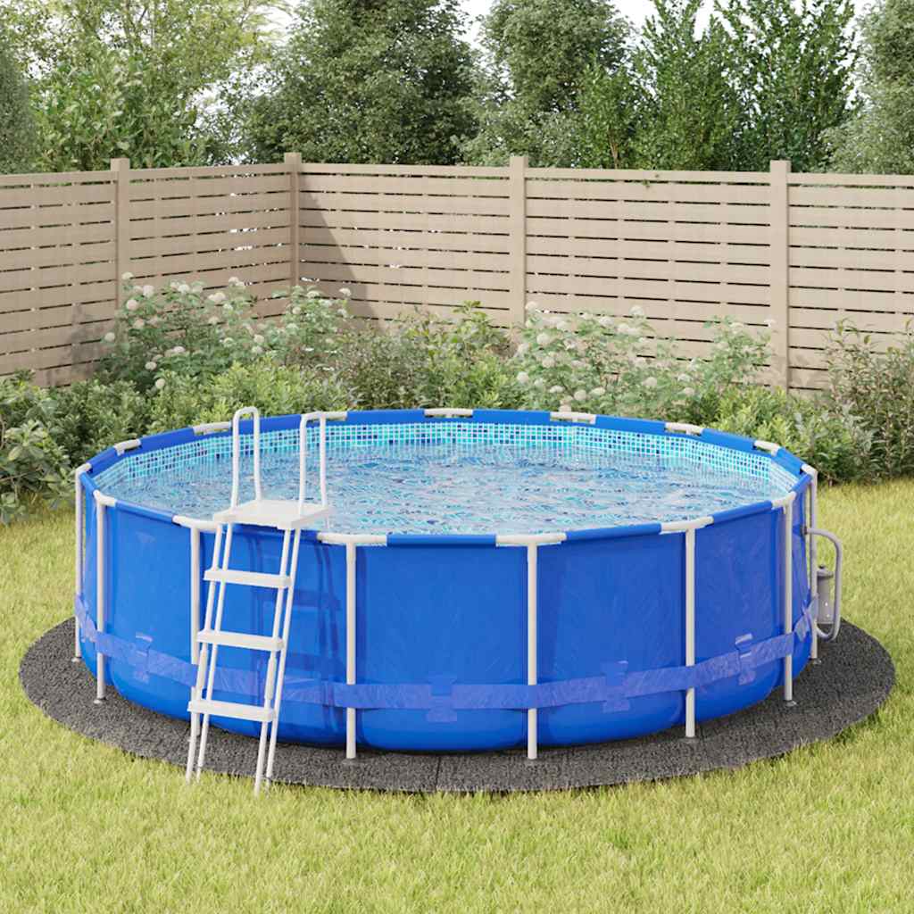 Telo Sotto Piscina Grigio Chiaro Ø500 cm Geotessile Poliestere | homemem39