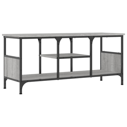Mobile TV Grigio Sonoma 100x35x45 cm Legno Multistrato e Ferro - homemem39