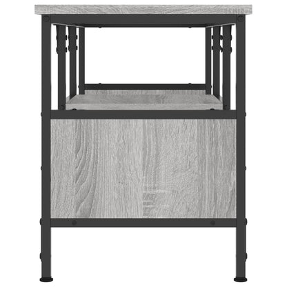 Mobile TV Grigio Sonoma 100x35x45 cm Legno Multistrato e Ferro - homemem39