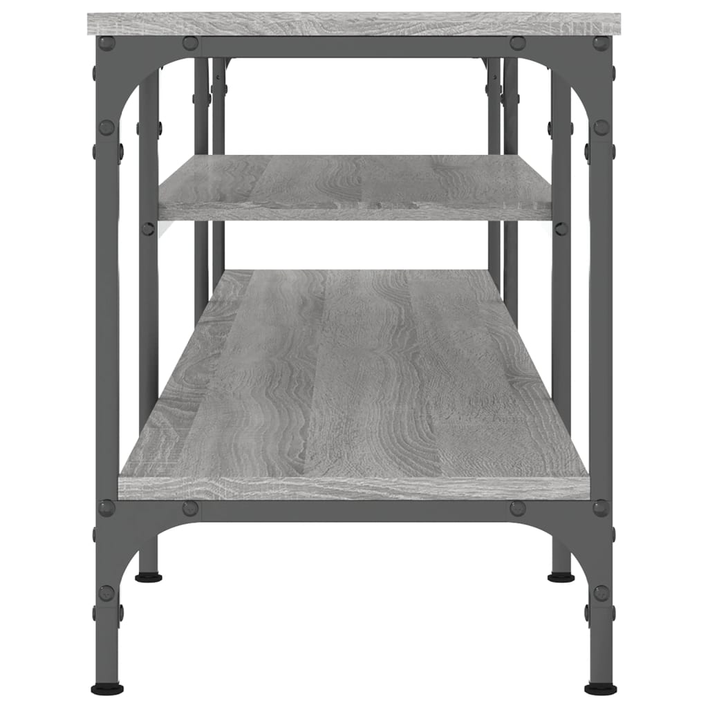 Mobile TV Grigio Sonoma 161x35x45 cm Legno Multistrato e Ferro - homemem39