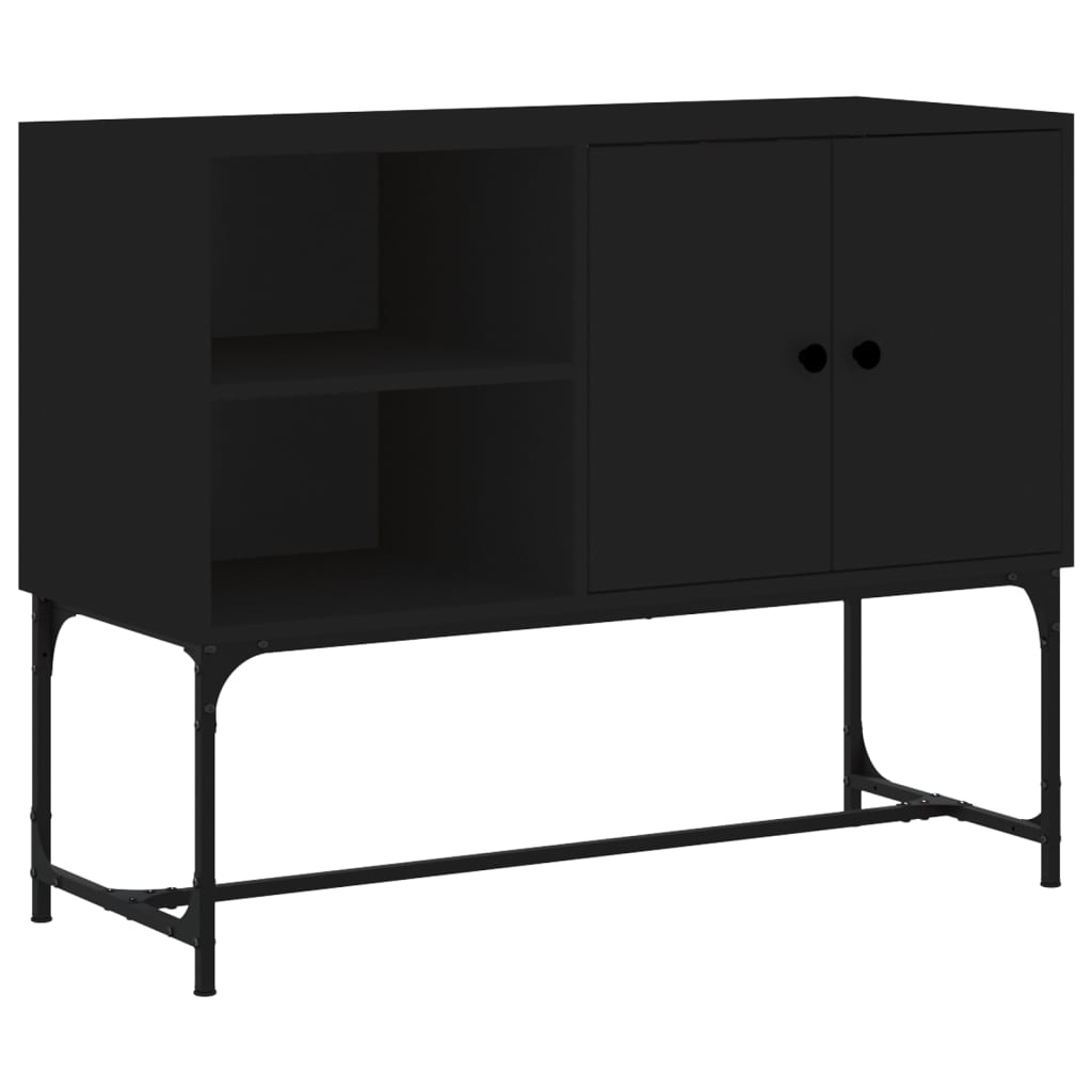 Credenza Nera 100x40x79,5 cm in Legno Multistrato - homemem39