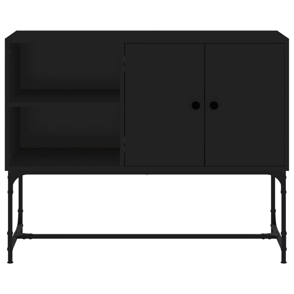 Credenza Nera 100x40x79,5 cm in Legno Multistrato - homemem39