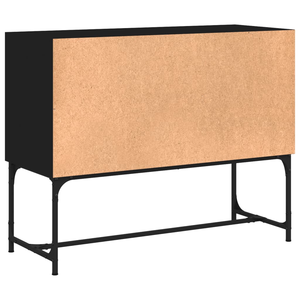 Credenza Nera 100x40x79,5 cm in Legno Multistrato - homemem39