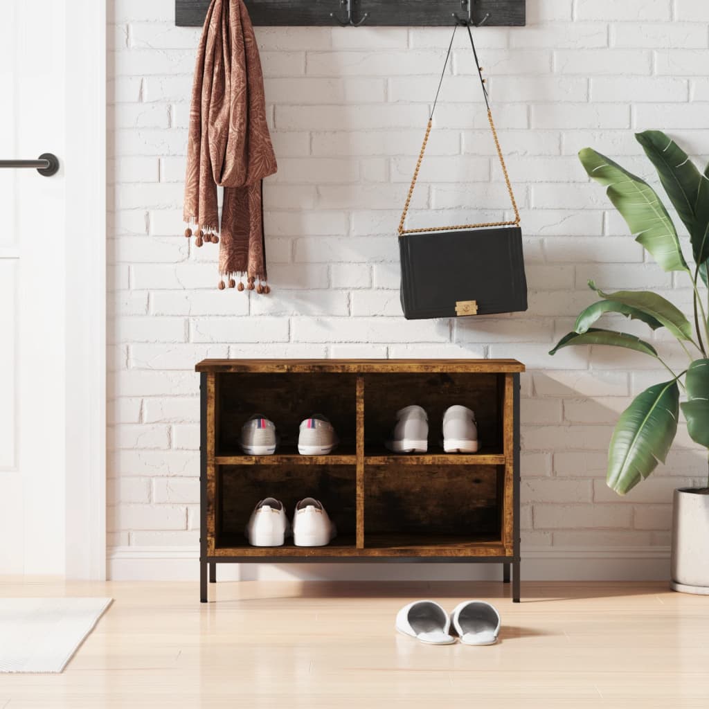 Scarpiera Rovere Fumo 69x35x50 cm in Legno Multistrato - homemem39