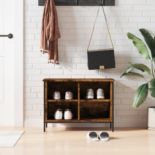 Scarpiera Rovere Fumo 69x35x50 cm in Legno Multistrato - homemem39