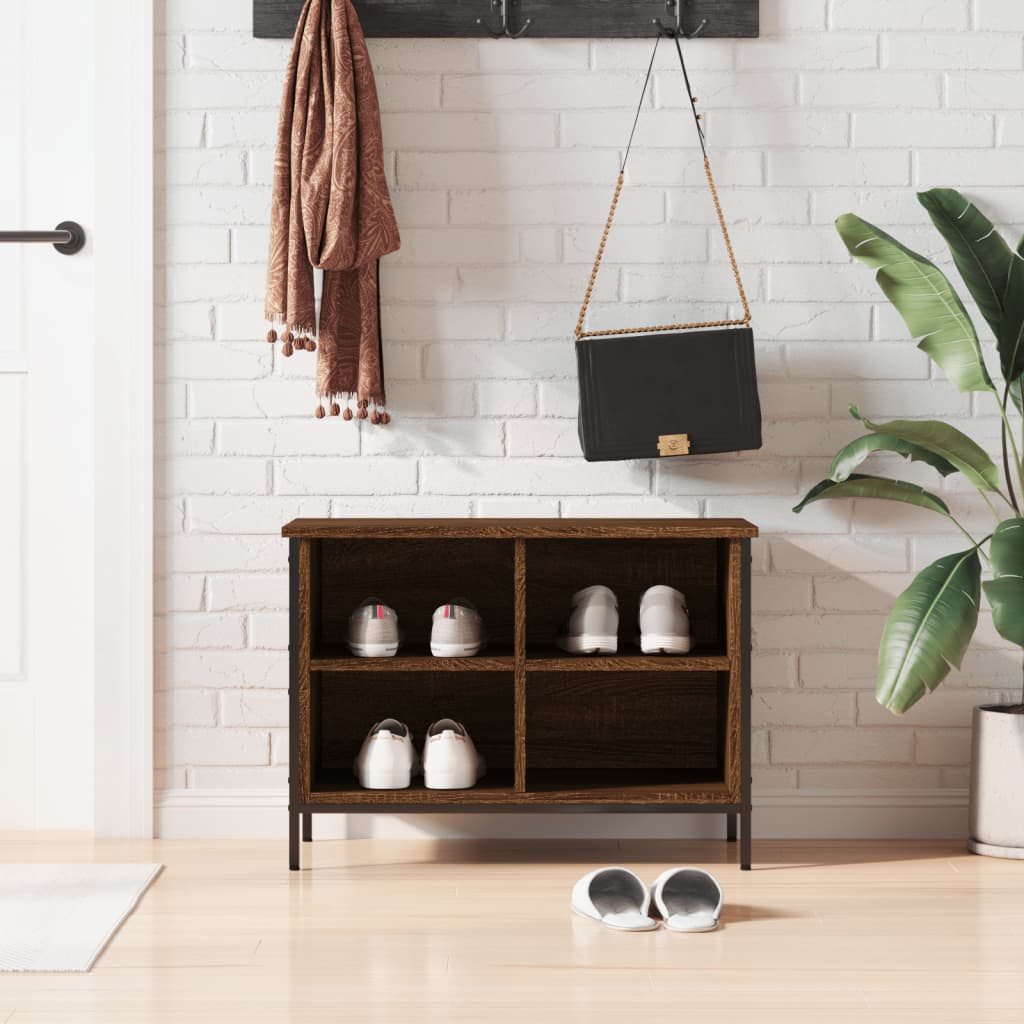 Scarpiera Rovere Marrone 69x35x50 cm in Legno Multistrato - homemem39