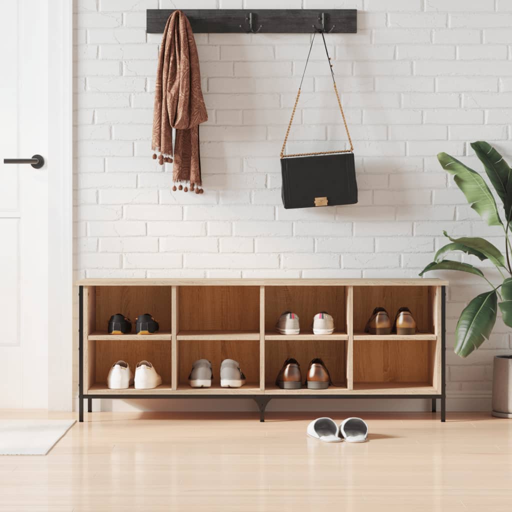 Scarpiera Rovere Sonoma 131x35x50 cm in Legno Multistrato - homemem39