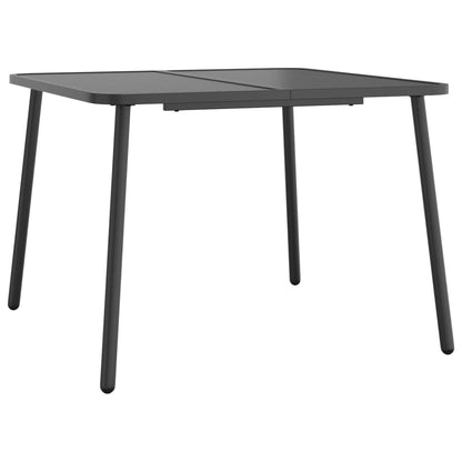 Tavolo da Giardino Antracite 100x100x71 cm Acciaio | homemem39