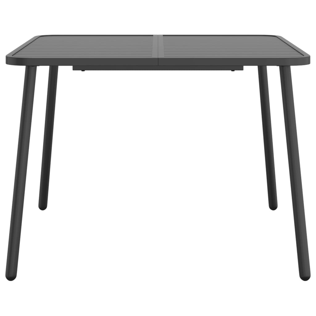 Tavolo da Giardino Antracite 100x100x71 cm Acciaio | homemem39