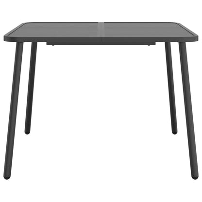 Tavolo da Giardino Antracite 100x100x71 cm Acciaio | homemem39