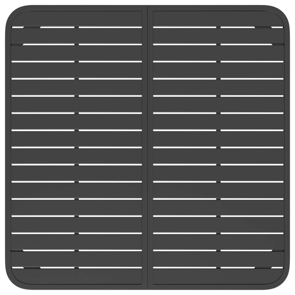 Tavolo da Giardino Antracite 100x100x71 cm Acciaio | homemem39