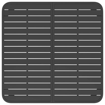 Tavolo da Giardino Antracite 100x100x71 cm Acciaio | homemem39