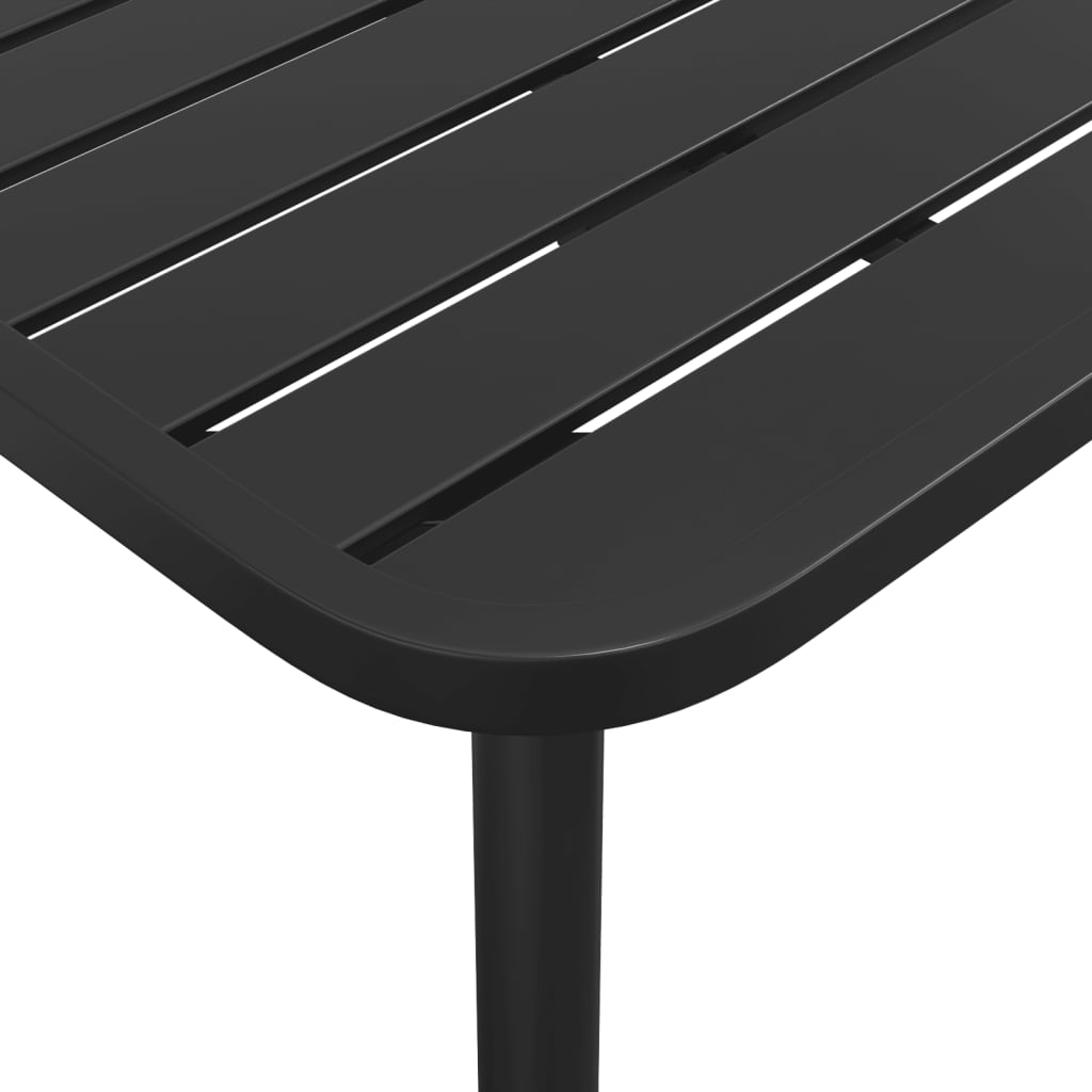 Tavolo da Giardino Antracite 100x100x71 cm Acciaio | homemem39