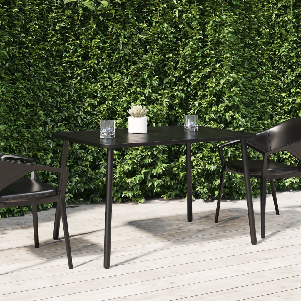 Tavolo da Giardino Antracite 110x80x71 cm Acciaio | homemem39